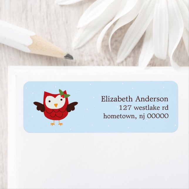 Christmas Owl Label (Insitu)