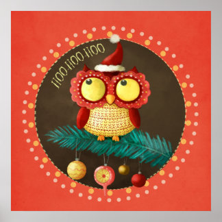 Christmas Owl Poster