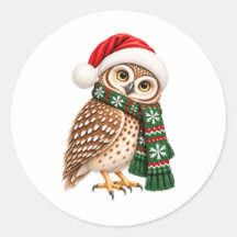 Christmas Owl Sticker