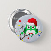 Christmas Owl Trend Button (Front & Back)