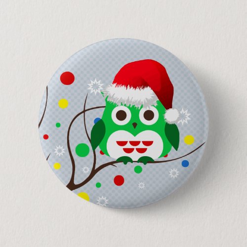 Christmas Owl Trend Button