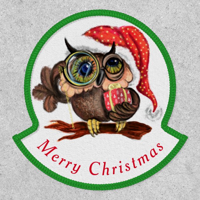 Christmas Owl with Gift Patch (Front)