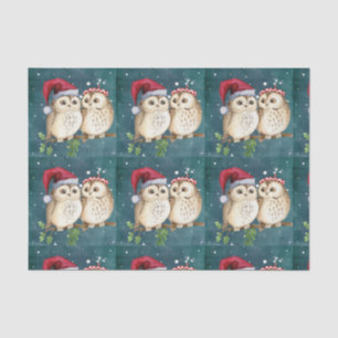 CHRISTMAS OWLS Tissue Paper