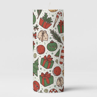 Christmas P Pillar Candle