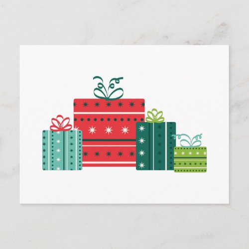 Christmas Packages Holiday Postcard