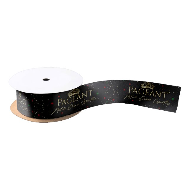 Christmas Pageant logo pattern Satin Ribbon (Spool)
