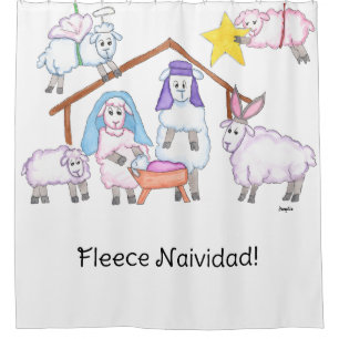 Christmas Pageant Shower Curtain