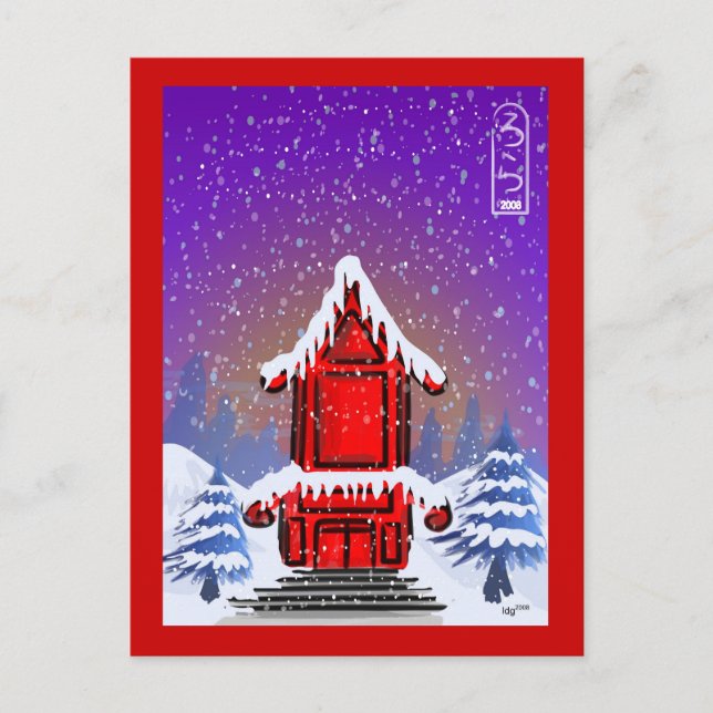 Christmas Pagoda Postcard (Front)