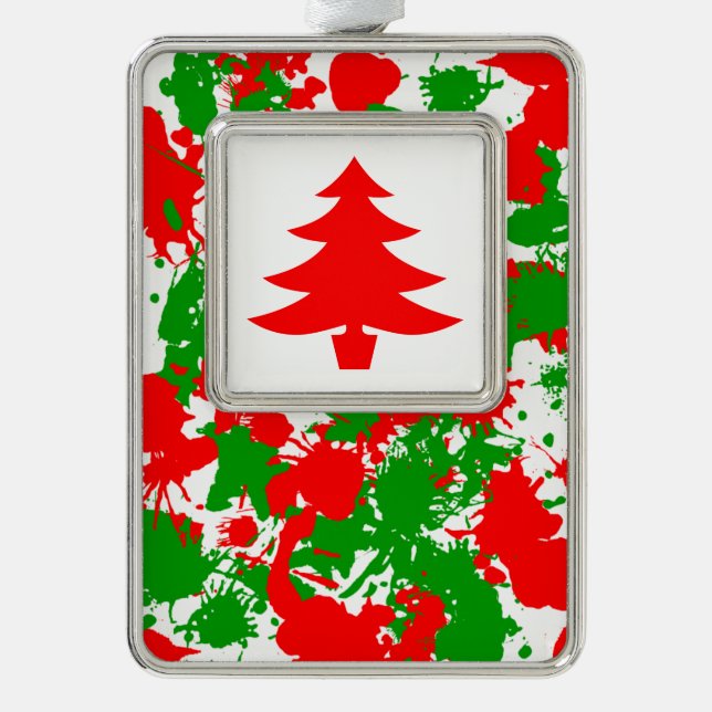 Christmas Paint Splatter Ornament (Front)