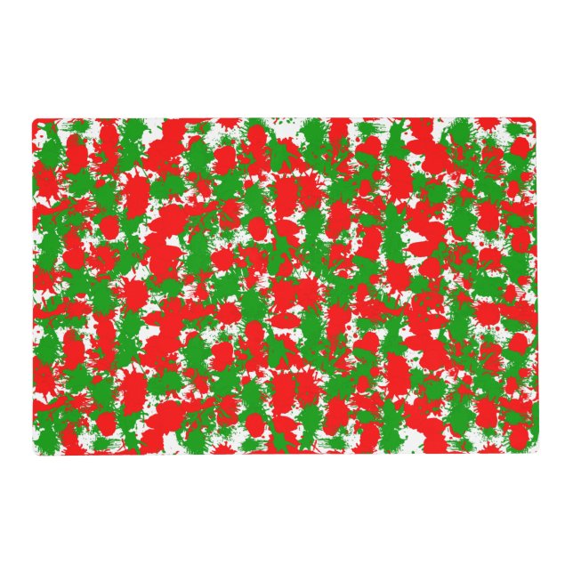 Christmas Paint Splatter Placemat (Front)