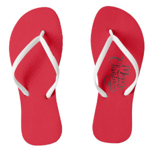 CHRISTMAS Pair of Flip Flops MERRY CHRISTMAS