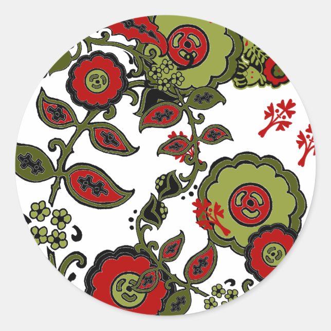 Christmas Paisley Sticker (Front)