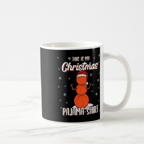 Christmas Pajama Basketball Funny Christmas Gift I Coffee Mug