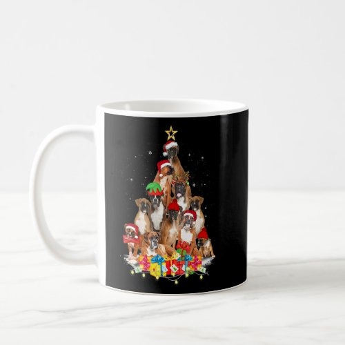 Christmas Pajama Boxer Tree Xmas Dog Dad Mom  Coffee Mug