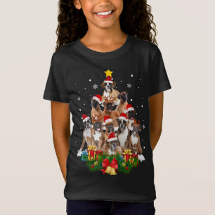 Christmas Pajama Boxer Tree Xmas Gifts Dog Dad Mom T-Shirt