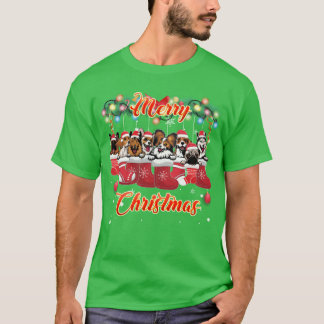 Christmas Pajama Cute Dogs Dog Lover Christmas boy T-Shirt