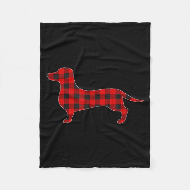 Christmas Pajama Dachshund Dog Tee Dogs Pajamas Xm Fleece Blanket (Front)
