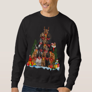 Christmas Pajama English Cocker Spaniel Xmas Tree Sweatshirt