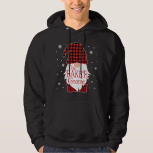 Christmas Pajama Family Gift Baker Gnome Buffalo P Hoodie