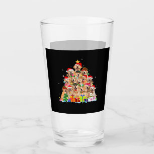 Christmas Pajama Golden Retriever Tree Xmas Gift D Glass