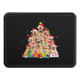 Christmas Pajama Golden Retriever Tree Xmas Gift D Hitch Cover