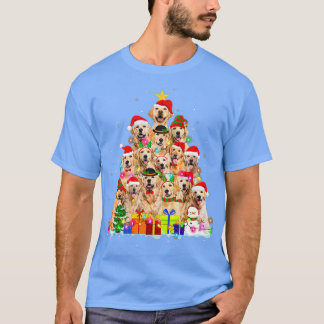 Christmas Pajama Golden Retriever Tree Xmas Gift D T-Shirt