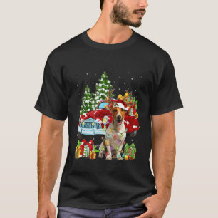 Christmas Pajama Jack Russell Terrier Dog And Red  T-Shirt