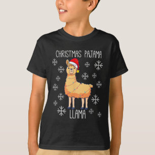 Christmas Pajama Llama T-Shirt