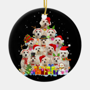 Christmas Pajama Maltese Tree Xmas Gifts Dog Dad Ceramic Ornament