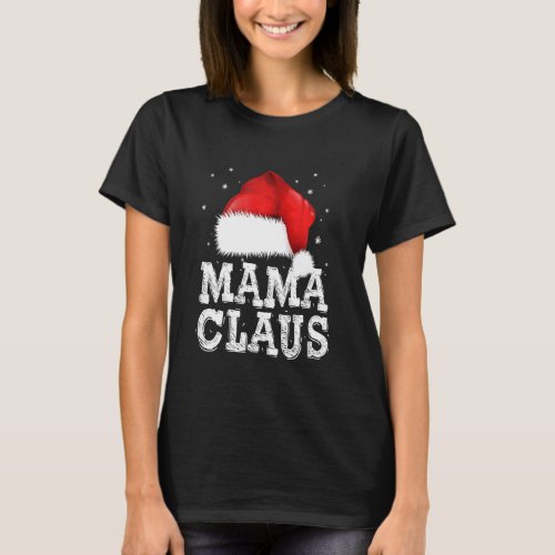 Christmas Pajama Mama Santa Claus Costume Matching T_Shirt