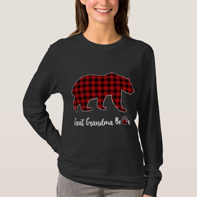 Christmas Pajama Matching Family Red Plaid Great G T-Shirt (Front)