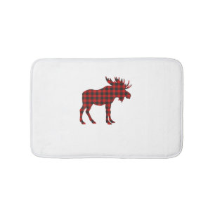 Christmas Pajama Moose Tee Animal Pajamas Xmas Gif Bath Mat