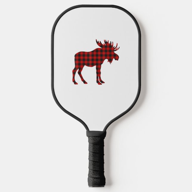 Christmas Pajama Moose Tee Animal Pajamas Xmas Gif Pickleball Paddle (Front)