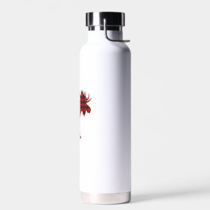 Christmas Pajama Moose Tee Animal Pajamas Xmas Gif Water Bottle