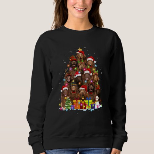Christmas Pajama Newfoundland Tree Xmas Gifts Dog  Sweatshirt