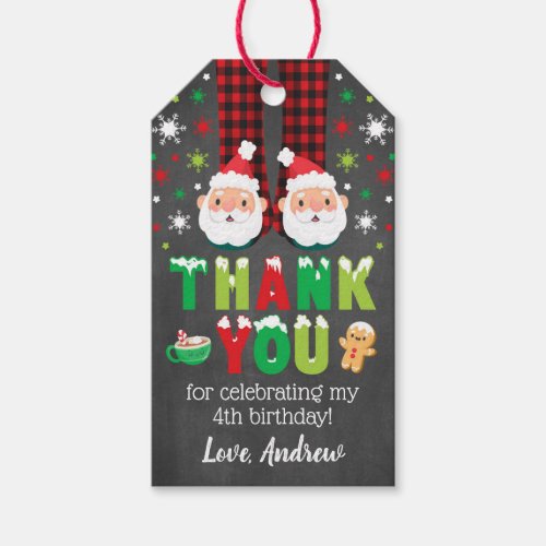 Christmas Pajama Party Favor Tags Holiday Pajama Gift Tags