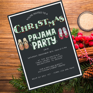 Christmas Pajama Party Holiday Invitation
