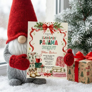 Christmas Pajama Party Invitation Cozy Holiday S