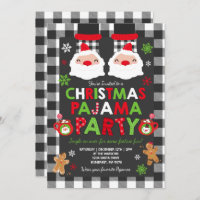 Christmas Pajama Party Invitation Holiday Pajamas