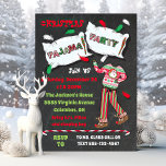 Christmas Pajama Party Invitations<br><div class="desc">Super cute Christmas Pajama Party with feather pillows,  ugly sweater pj's on a chalkboard background.
Great for kids and adults!</div>