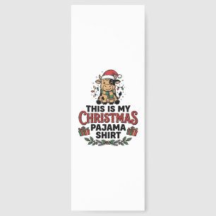 Christmas Pajama Shirt Cute Cow Holiday Design_1 Bookmarks