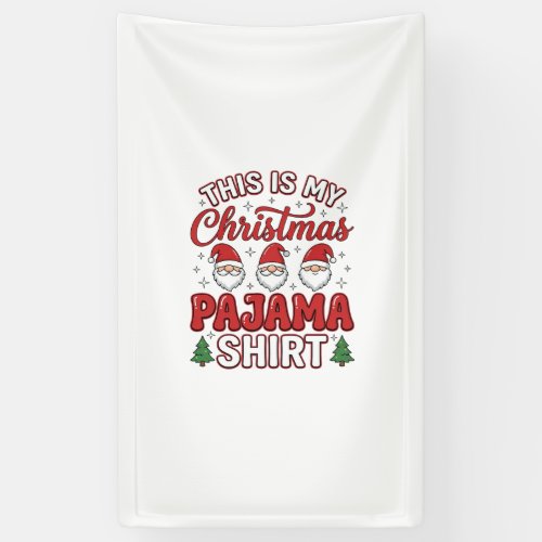 Christmas Pajama Shirt Gnome Holiday Design Banner