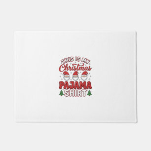 Christmas Pajama Shirt Gnome Holiday Design Doormat