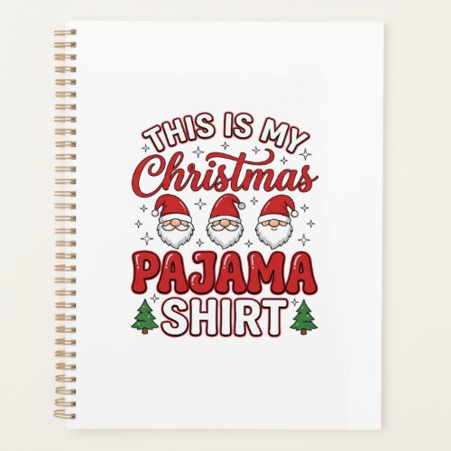 Christmas Pajama Shirt Gnome Holiday Design Planner