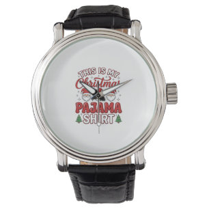 Christmas Pajama Shirt Gnome Holiday Design Watch