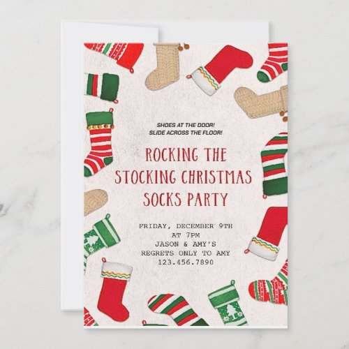 Christmas pajama snocks party  kids illustrations  invitation