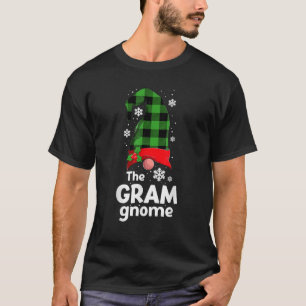 Christmas Pajama The Gram Gnome Plaid T-Shirt