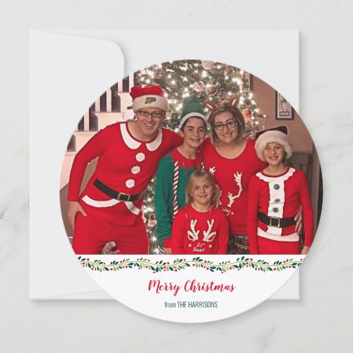 Christmas Pajamas Family Photo Challenge Holiday Card