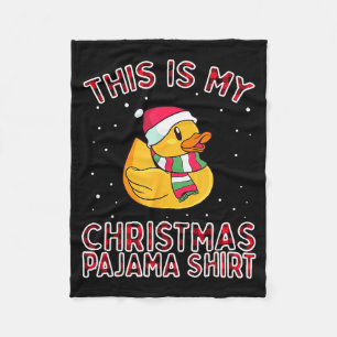Christmas Pajamas For Family Duck This Is My Funny Fleece Blanket
