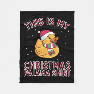 Christmas Pajamas For Family Duck This Is My Funny Fleece Blanket